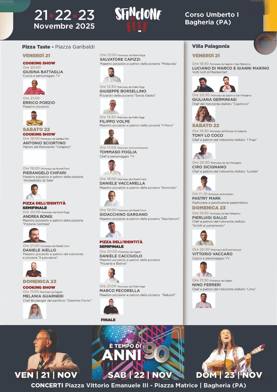 Programma degli eventi dello Sfincione Fest 2025